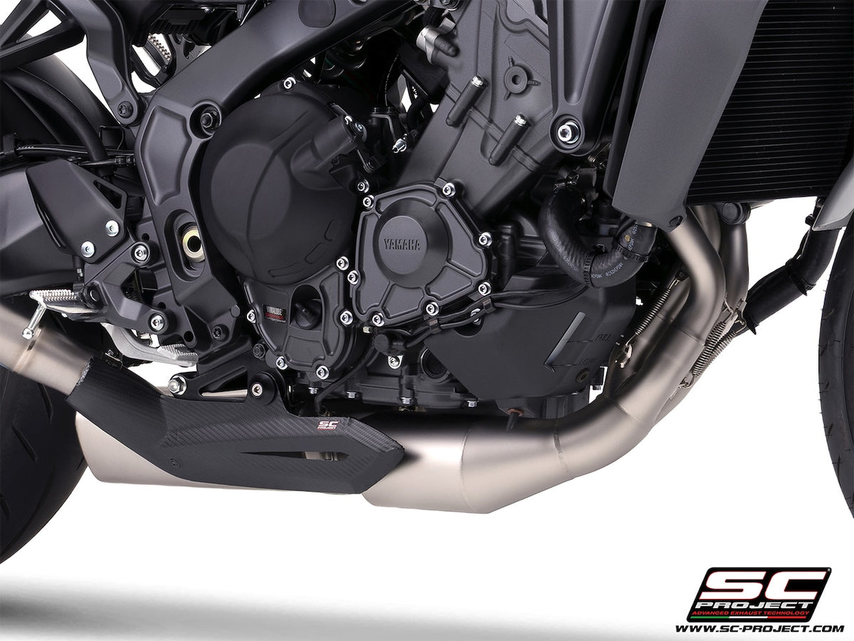 YAMAHA MT-09 (2024-2026) 3-1 stainless steel full exhaust system, with CR-T titanium exhaust , with stoneguard grid