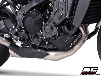YAMAHA MT-09 (2024-2026) 3-1 stainless steel full exhaust system, with CR-T titanium exhaust , with stoneguard grid