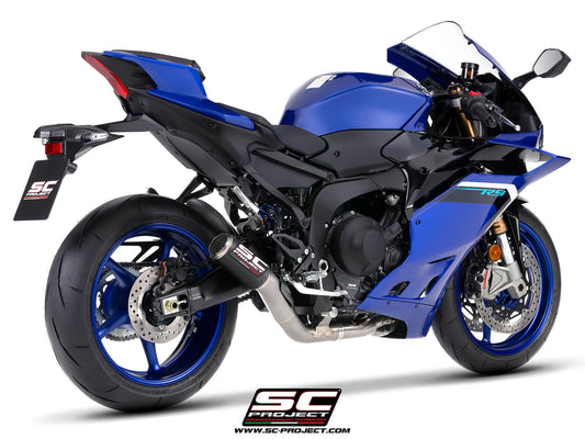 Yamaha R9 (2025-2026)  3-1 Titanium full exhaust system, with CR-T carbon fibre exhaust, with stoneguard grid