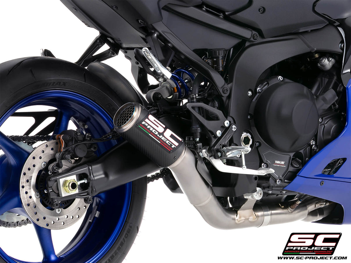 Yamaha R9 (2025-2026)  3-1 Titanium full exhaust system, with CR-T carbon fibre exhaust, with stoneguard grid