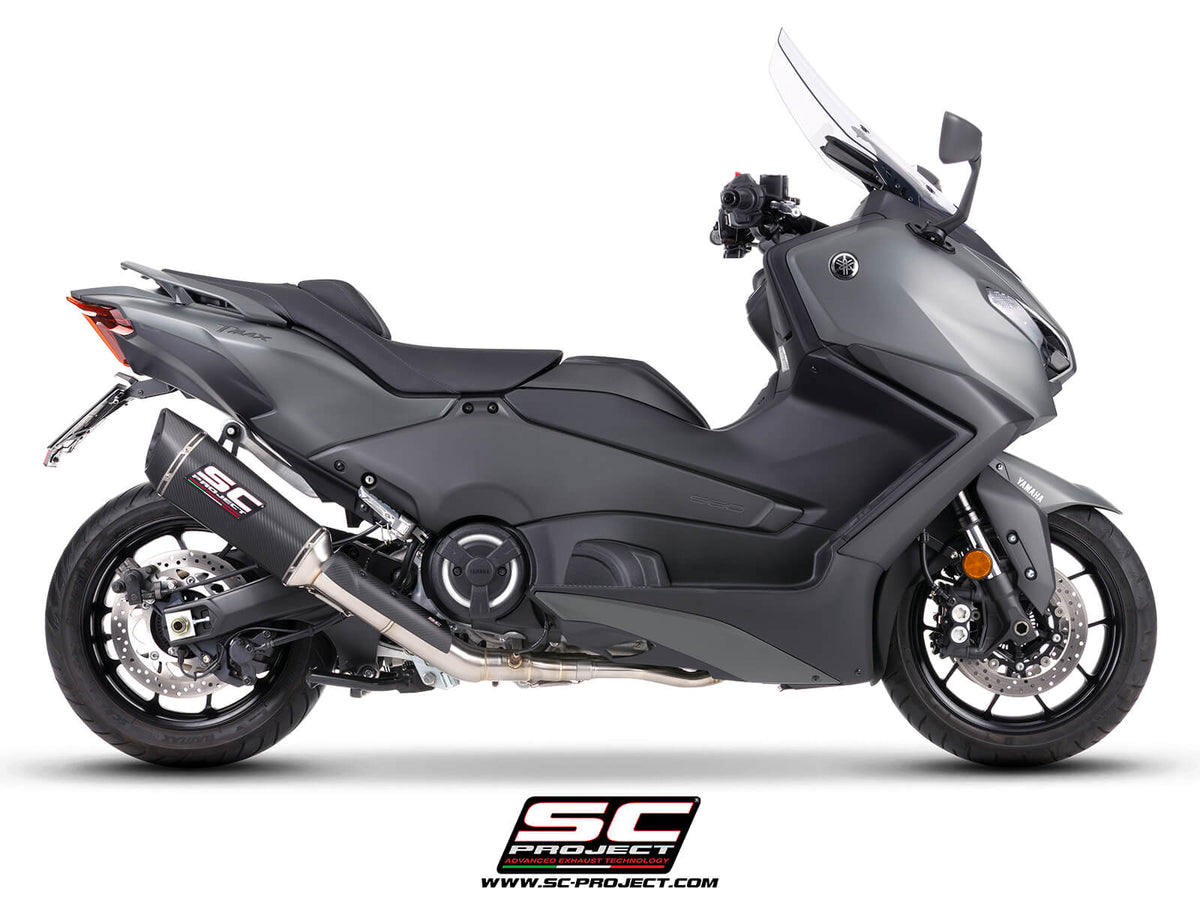 Yamaha TMAX 560 (2025-2026) 2-1 Stainless steel full exhaust system, with SC1-R carbon fibre exhaust