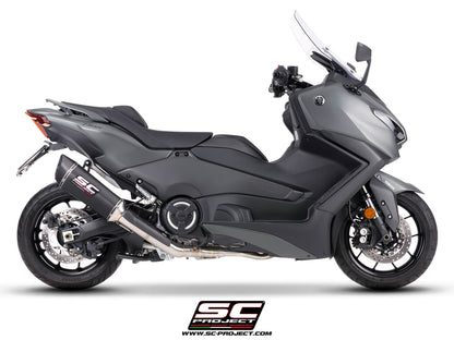 Yamaha TMAX 560 (2025-2026) 2-1 Stainless steel full exhaust system, with SC1-R carbon fibre exhaust