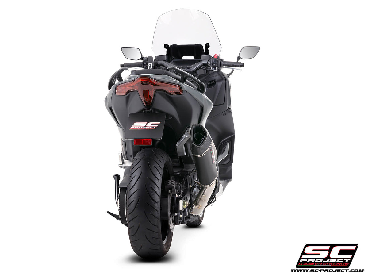 Yamaha TMAX 560 (2025-2026) 2-1 Stainless steel full exhaust system, with SC1-R carbon fibre exhaust