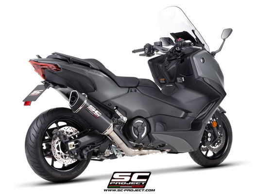 YAMAHA TMAX 560 (2025 - 2026) 2-1 Stainless steel full exhaust system, with SC1-R carbon fibre exhaust