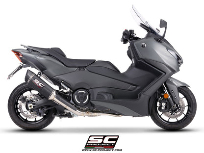 YAMAHA TMAX 560 (2025 - 2026) 2-1 Stainless steel full exhaust system, with SC1-R carbon fibre exhaust