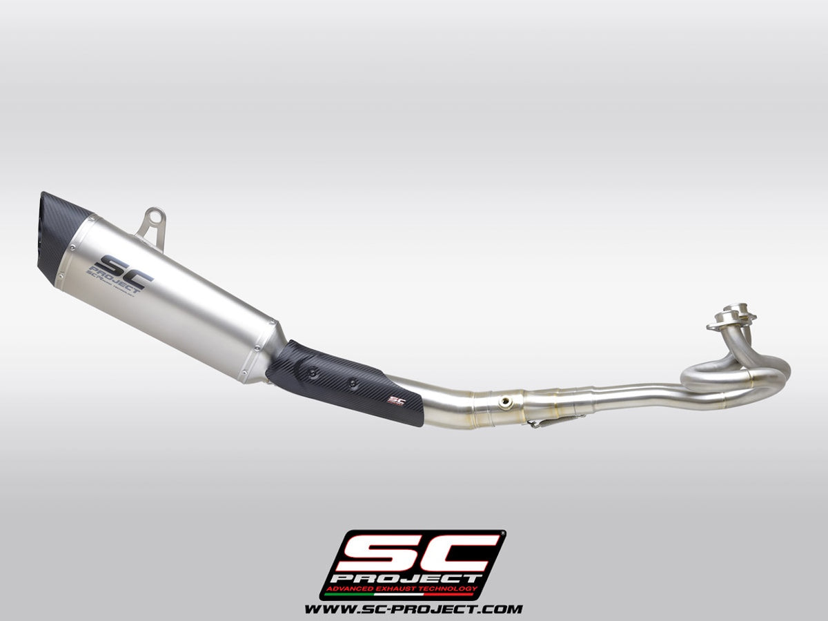 YAMAHA TMAX 560 (2025 - 2026) 2-1 Stainless steel full exhaust system, with SC1-R carbon fibre exhaust