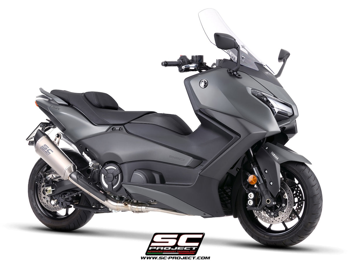 YAMAHA TMAX 560 (2025 - 2026) 2-1 Stainless steel full exhaust system, with SC1-R titanium exhaust