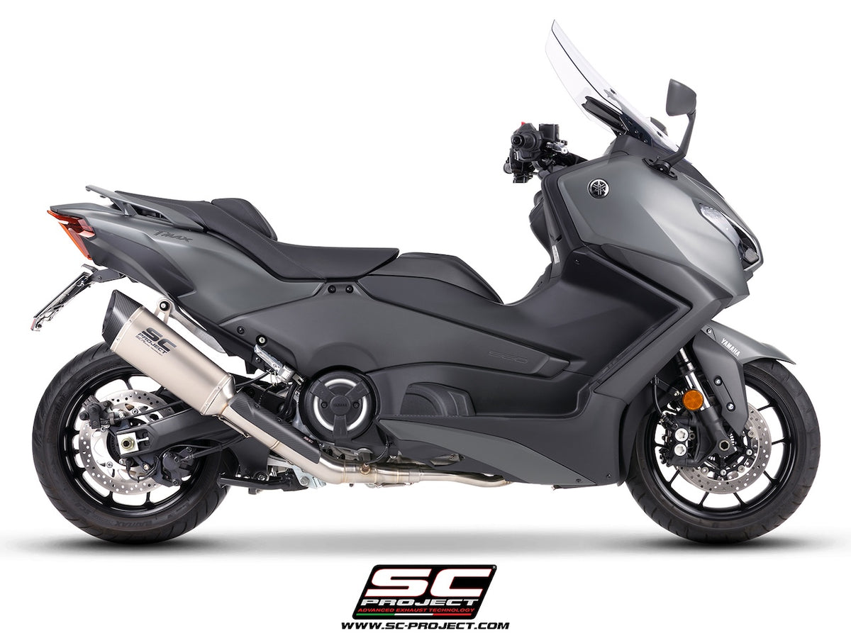 YAMAHA TMAX 560 (2025 - 2026) 2-1 Stainless steel full exhaust system, with SC1-R titanium exhaust