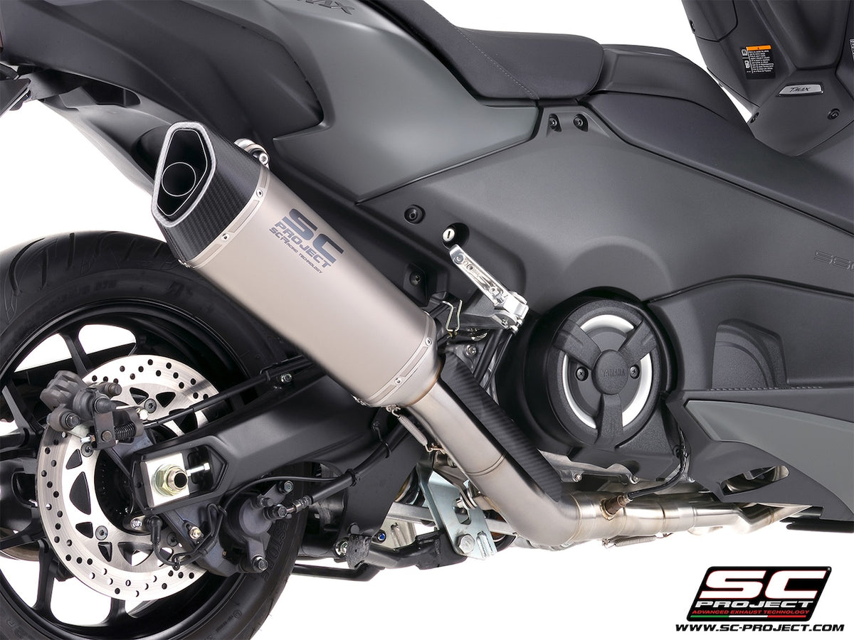 YAMAHA TMAX 560 (2025 - 2026) 2-1 Stainless steel full exhaust system, with SC1-R titanium exhaust