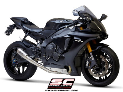 YAMAHA YZF R1 (2021-2025) - R1M CR-T Muffler, with de-cat link pipe and titanium mesh on exit pipe
