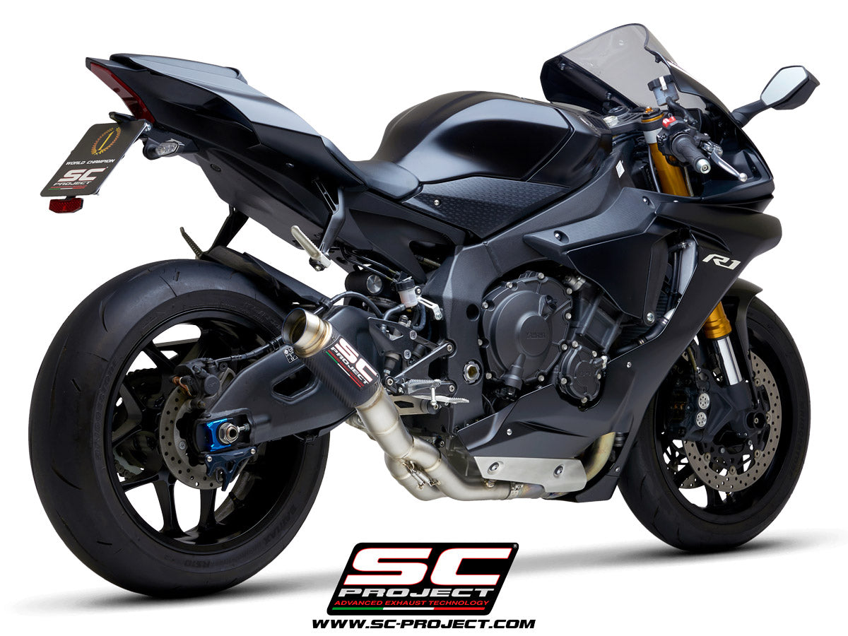 YAMAHA YZF R1 (2021-2025) - R1M GP70-R Muffler, with Titanium end cap, with de-cat link pipe