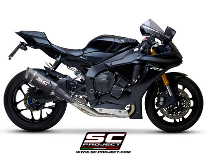 YAMAHA YZF R1 (2021-2025) - R1M SC1-R Muffler, with carbon fibre end cap, with de-cat link pipe