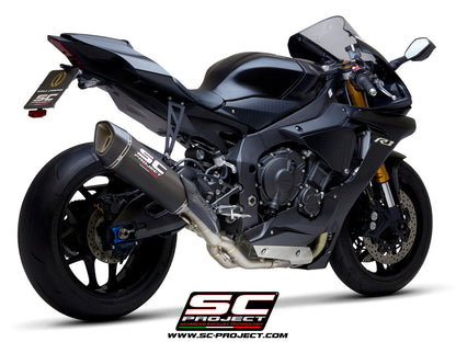 YAMAHA YZF R1 (2021-2025) - R1M SC1-R Muffler, with carbon fibre end cap, with de-cat link pipe