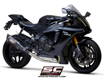 YAMAHA YZF R1 (2026) - R1M SC1-R Muffler, with carbon fibre end cap, with de-cat link pipe
