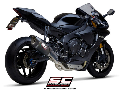 YAMAHA YZF R1 (2021-2025) - R1M SC1-R Muffler, with carbon fibre end cap, with de-cat link pipe