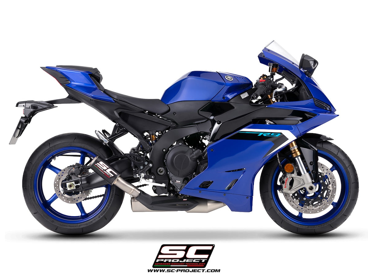YZF R9 (2025 - 2026) 3-1 stainless steel full exhaust system, with CR-T carbon fibre exhaust , with stoneguard grid