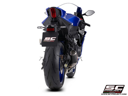 YZF R9 (2025 - 2026) 3-1 stainless steel full exhaust system, with CR-T carbon fibre exhaust , with stoneguard grid