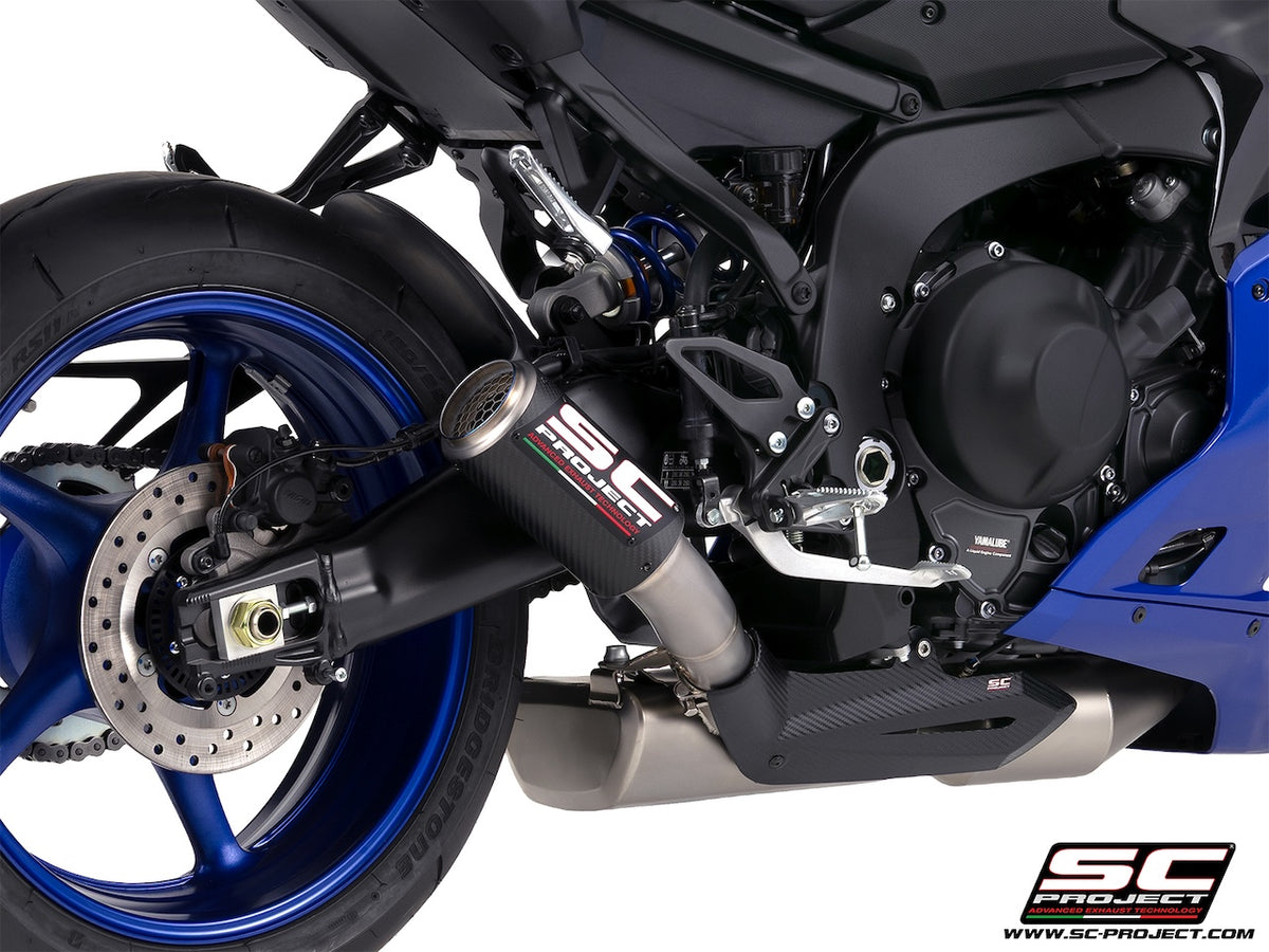 YZF R9 (2025 - 2026) 3-1 stainless steel full exhaust system, with CR-T carbon fibre exhaust , with stoneguard grid