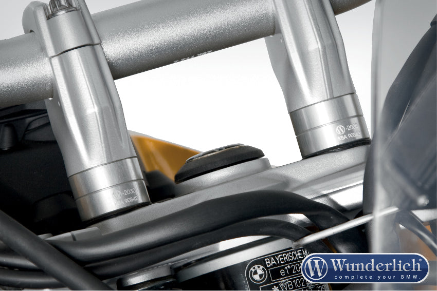 Wunderlich handlebar riser 20mm - silver