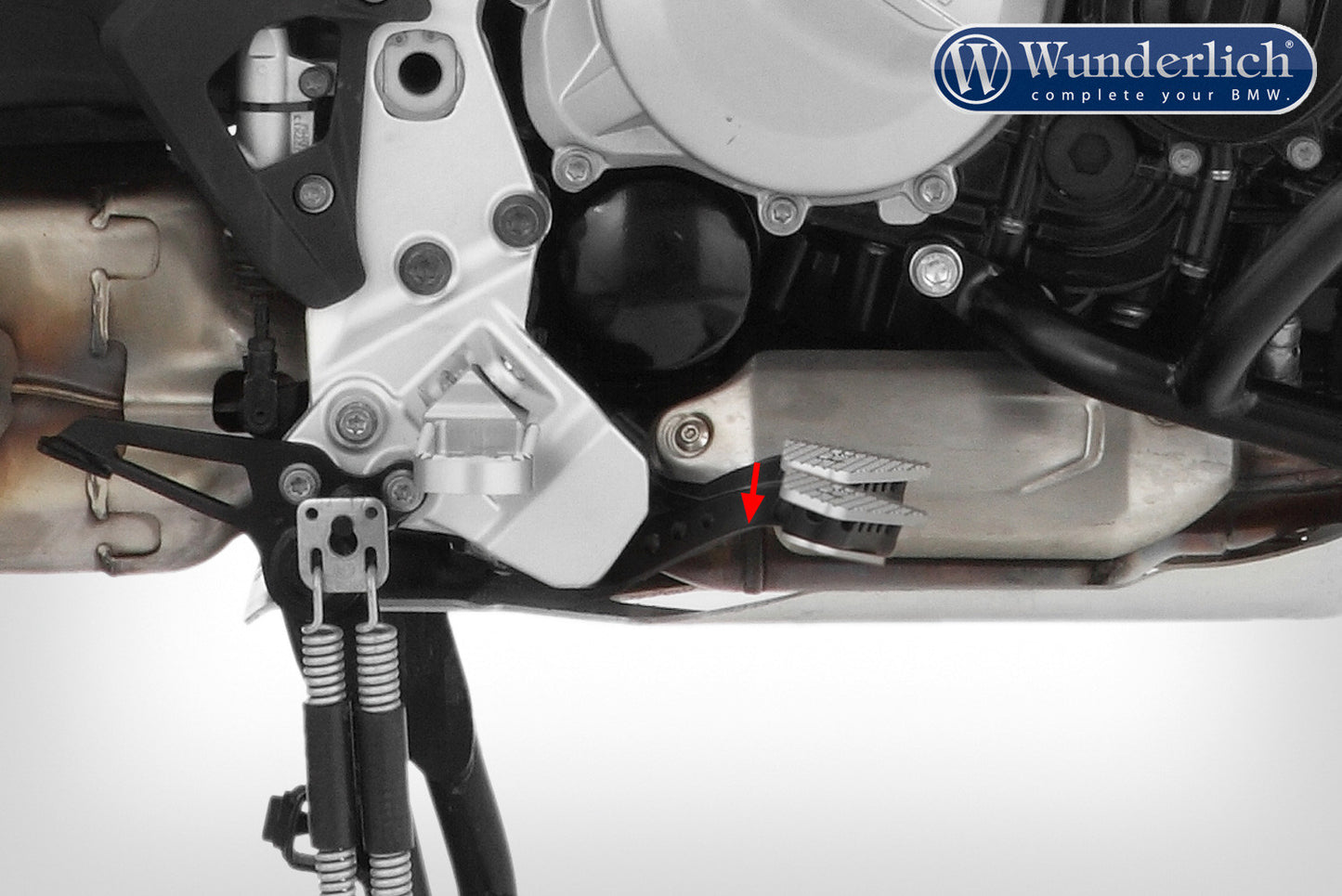 foot brake lever lowering kit - silver