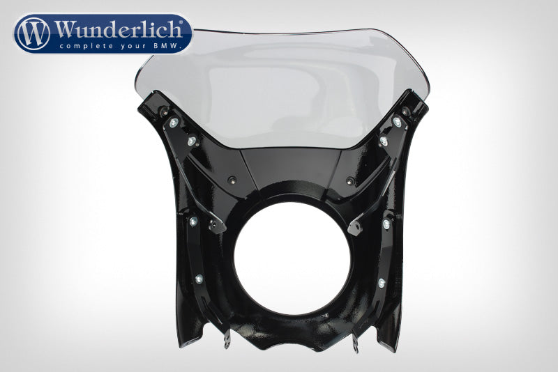 Wunderlich “Daytona” R nineT cockpit fairing - black-white