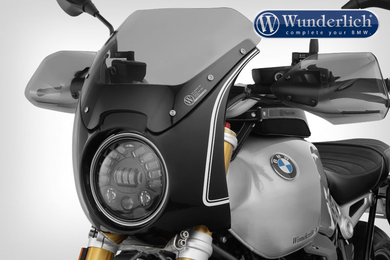 Wunderlich “Daytona” R nineT cockpit fairing - black-white