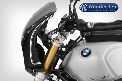 Wunderlich “Daytona” R nineT cockpit fairing - black-white
