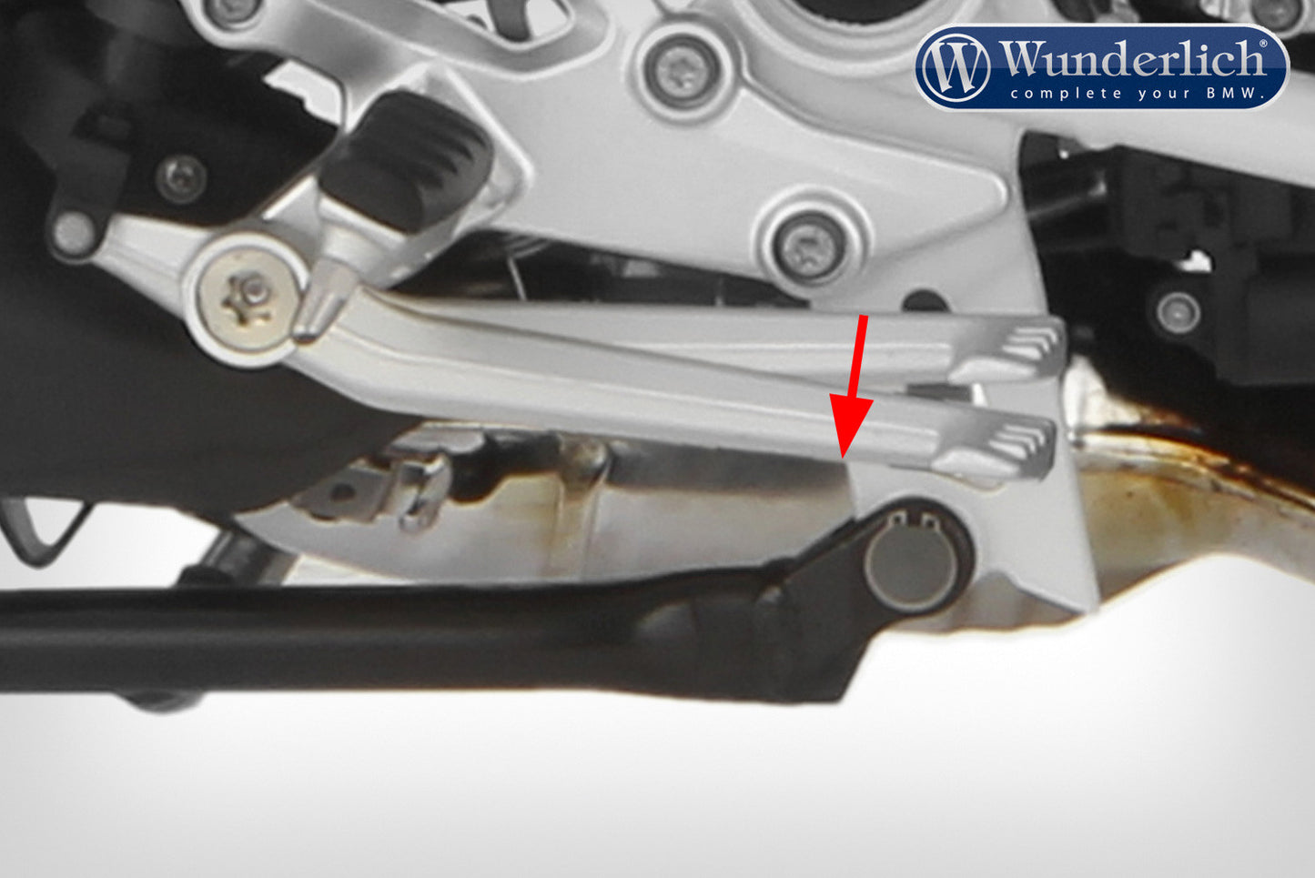 foot brake lever lowering kit - silver